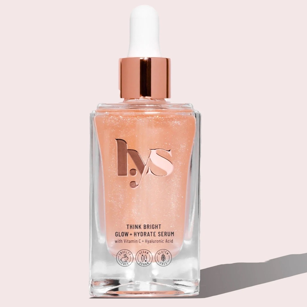 BNIB LYS THINK BRIGHT GLOW + HYDRATE SERUM WITH VITAMIN C & HYALURONIC ACID